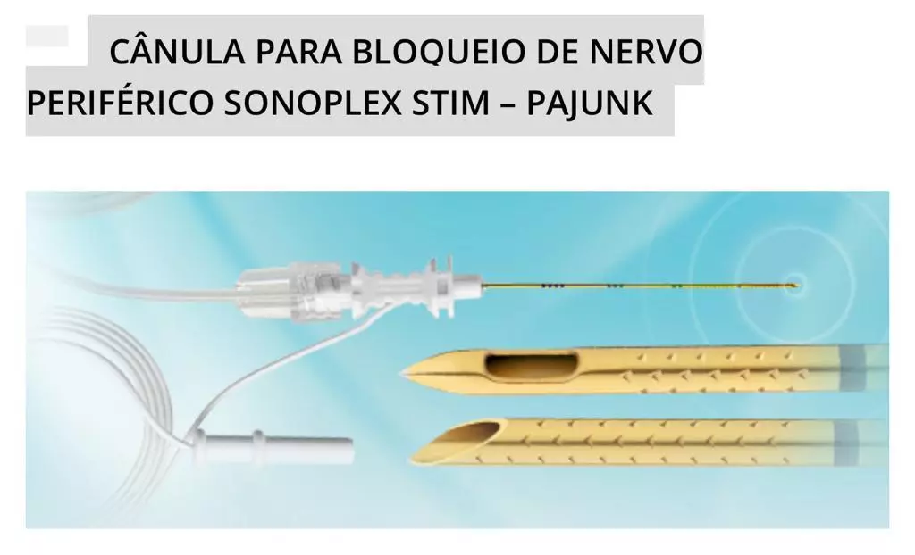 CÂNULA PARA BLOQUEIO DE NERVO PERIFÉRICO SONOPLEX STIM – PAJUNK